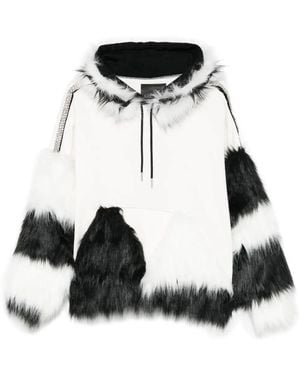 Loulou Faux Fur-Detailing Hoodie - Black