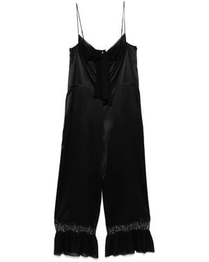 Saint Laurent Bow-Detail Jumpsuit - Black