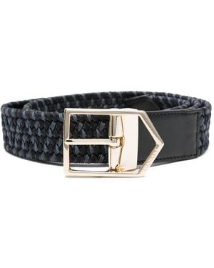 Canali Ceinture À Design Tressé - Noir
