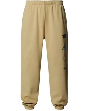 The North Face Mountain Cleanup Graphic-Print Track Trousers - Natural