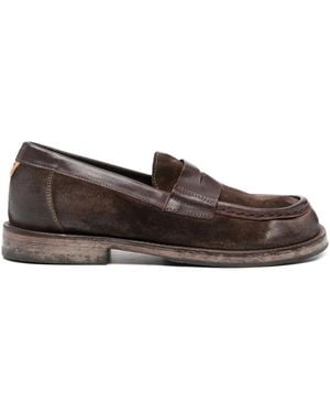 Moma Penny Suede Loafers - Brown