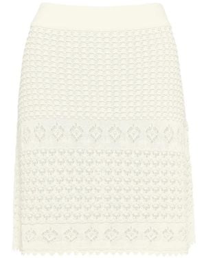 Eres Angela Crocheted Mini Skirt - White