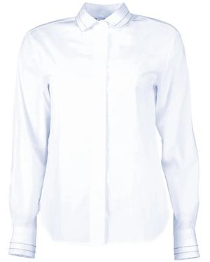 Peserico Pleated Long-Sleeve Shirt - White