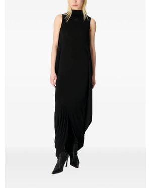Marine Serre Draped Open-Back Dress - Black