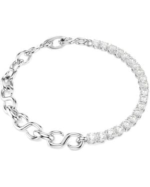 Swarovski Matrix Crystal-Embellished Chain-Link Bracelet - White
