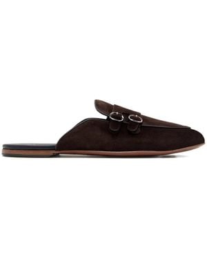 Neil Barrett Buckle Strap Mules - Brown
