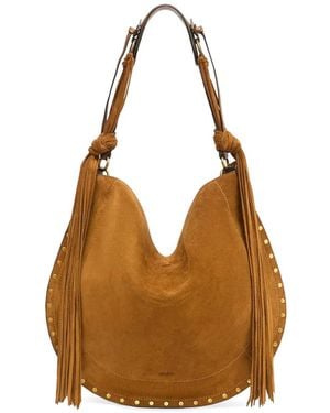 Isabel Marant Bolso De Hombro Oskan Hobo Con Flecos - Marrón