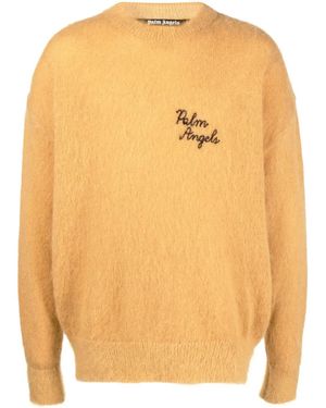 Palm Angels Round-Neck Knitwear - Orange