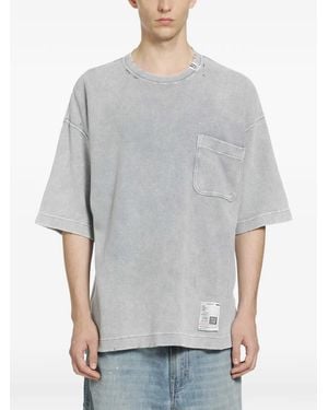 Maison Mihara Yasuhiro Waffle-Knit T-Shirt - Grey