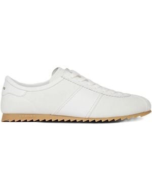Sandro Leather And Suede Low-Top Sneakers - White