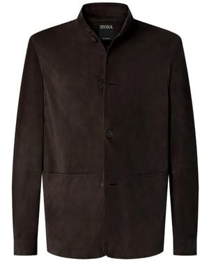 ZEGNA Oasi Stand-Collar Jacket - Black