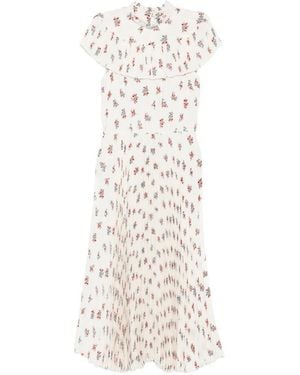 N°21 Floral-Print Midi Dress - White
