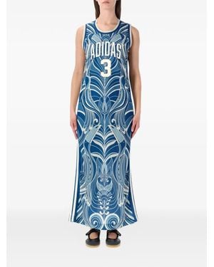 adidas X Farm Rio Printed Maxi Dress - Blue