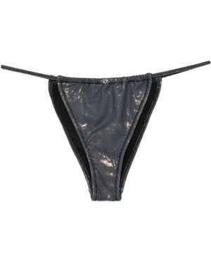 DIESEL Jodie-Ultl Metallic-Effect Bikini Bottoms - Grey