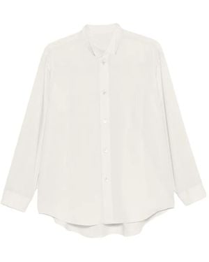 Homme Plissé Issey Miyake Button-Fastening Long-Sleeve Shirt - White