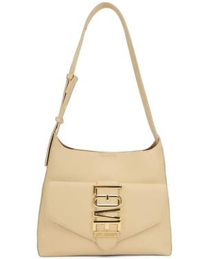 Love Moschino Logo-Plaque Shoulder Bag - Natural