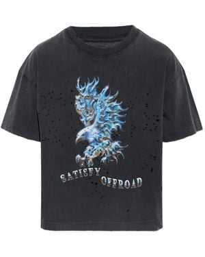 Satisfy Camiseta Mothtech Con Efecto Envejecido - Azul