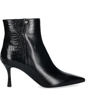 Baldinini Pointed-Toe Croc-Effect Boots - Black