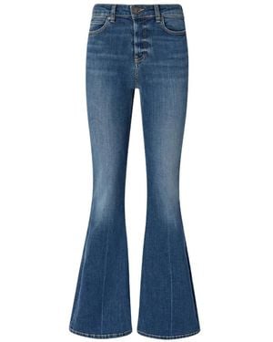 Pinko Flared Stretch Denim Jeans - Blue