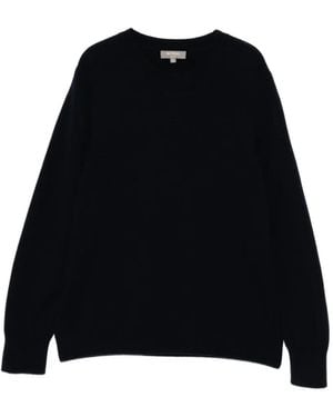 N.Peal Cashmere Crew-Neck Cashmere Top - Black