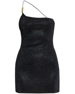 Oséree Lumière One-Shoulder Mini Dress - Black