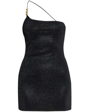 Oséree Lumière One-Shoulder Mini Dress - Black