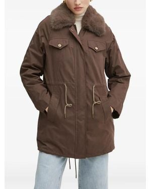 Guess Jacke Mit Kragen Aus Faux Fur - Braun
