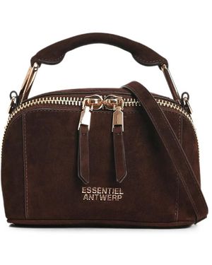 Essentiel Antwerp Mini Kyla Suede Shoulder Bag - Black