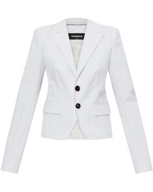 DSquared² Blazer Met Enkele Rij Knopen - Wit