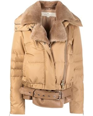 Nicole Benisti Biker Puffer Jacket - Natural
