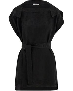 Ferragamo Monogram Blouse - Black