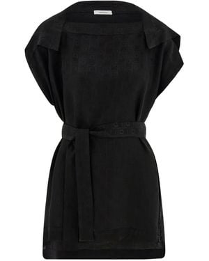 Ferragamo Monogram Blouse - Black