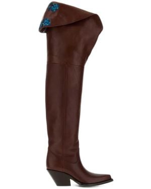 Chloé Azelan Stiefel Mit Hohem Schaft - Braun