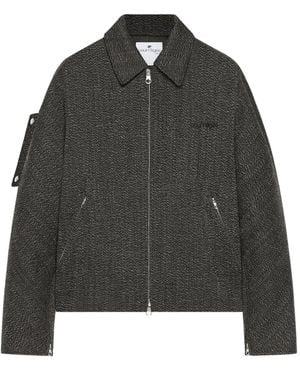 Courreges Textured Zip-Up Jacket - Black