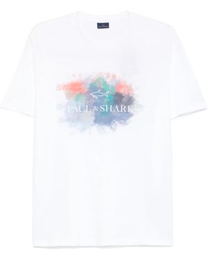 Paul & Shark Logo-Print T-Shirt - White