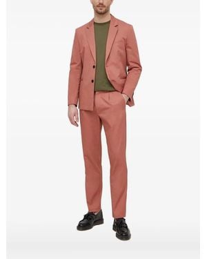 Sisley Button-Detail Single-Breasted Blazer - Red