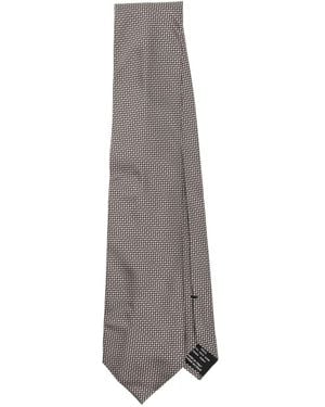 Tom Ford Geometric-Jacquard Tie - Grigio
