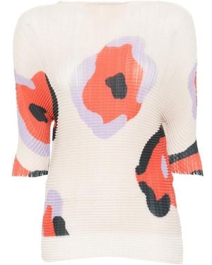 Issey Miyake Verve Floral Top - White