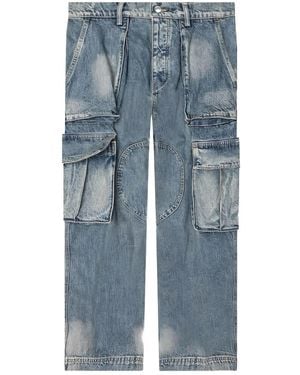NAHMIAS Logo-Patch Cargo Jeans - Blue