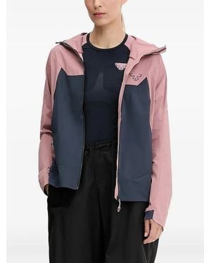 Dynafit Veste Colour Block À Capuche - Bleu