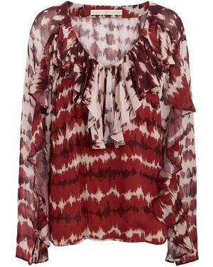 Marie Oliver Blusa Trudy Con Fantasia Tie Dye - Rosso