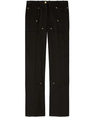 Palm Angels Straight-Leg Cargo Trousers - Black