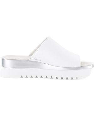 Gabor Slip-On Platform Sandals - White
