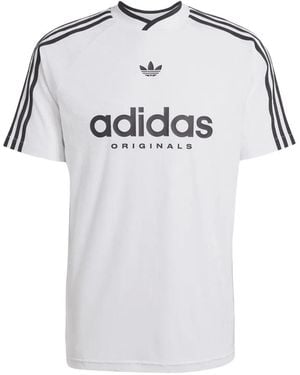 adidas Adicolor Logo-Print T-Shirt - White