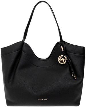 MICHAEL Michael Kors Nolita Large Pebbled Leather Tote Bag - Black