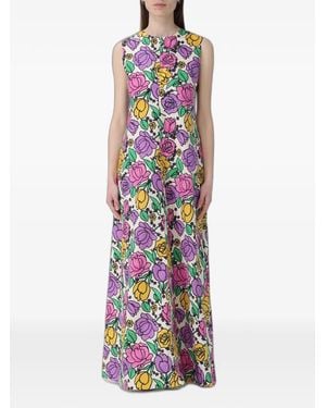 Ter Et Bantine Floral-Print Sleeveless Maxi Dress - White