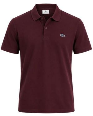Lacoste Logo-Patch Piqué Polo Shirt - Red