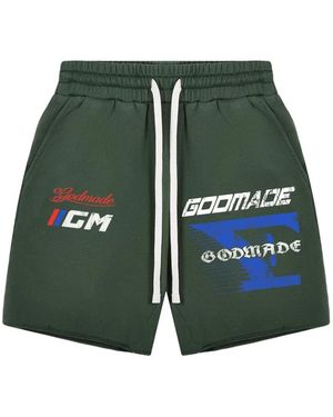 GODMADE Pantalones Cortos De Deporte 7 Speed Con Logo Estampado - Verde
