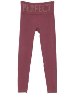 Perfect Moment Logo-Waistband Ski Leggings - Red
