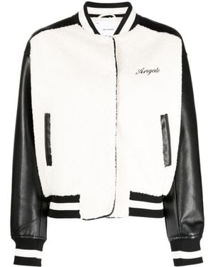 Axel Arigato Saul Faux-Shearling Bomber Jacket - Black